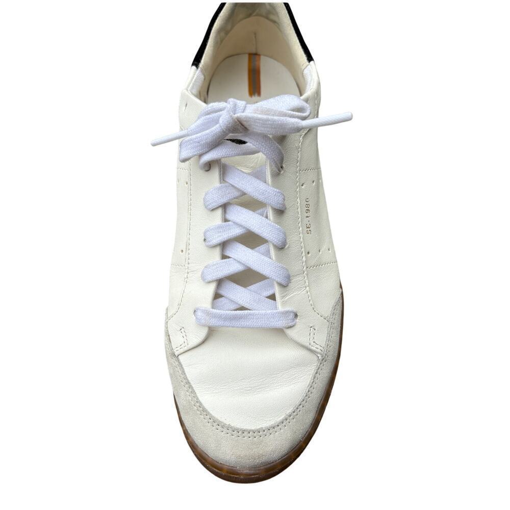 Men’s Sam Edelman White Leather Low-Top‎ Sneakers Size 10
